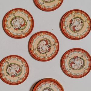 Santa Cork Coasters